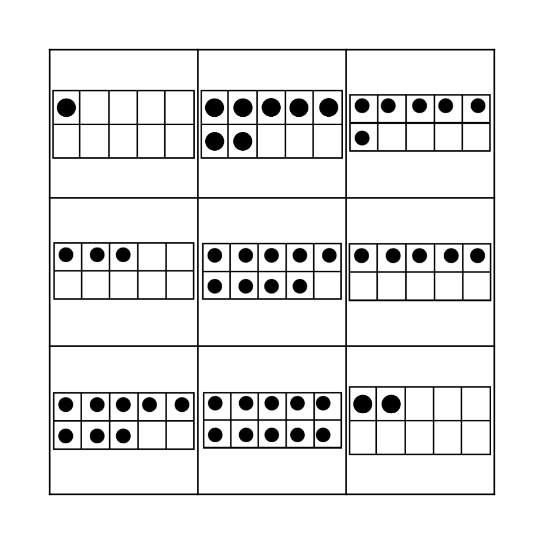 10 Frame Bingo Card