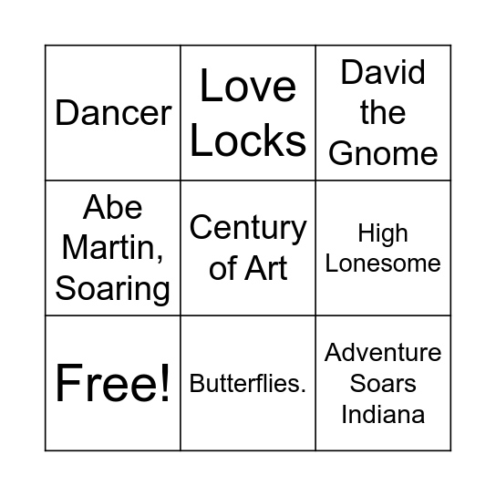 Nashville 3 in a Row Bingo Card