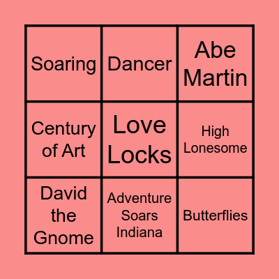 Nashville 3 in a Row Bingo Card