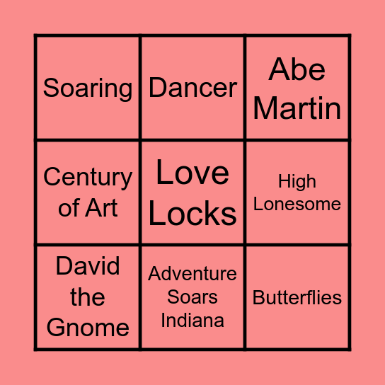 Nashville 3 in a Row Bingo Card