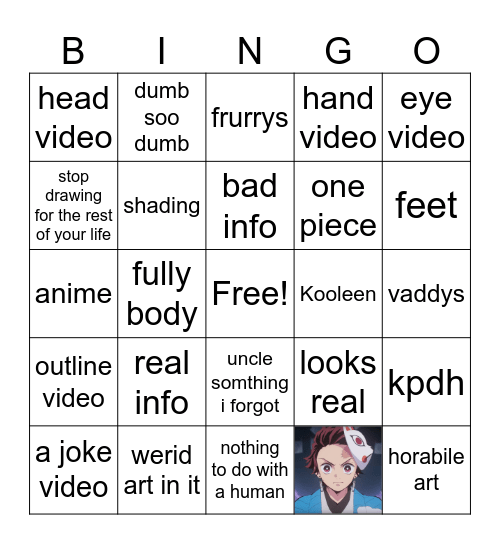art Bingo Card
