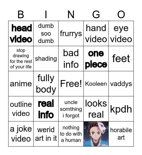 art Bingo Card