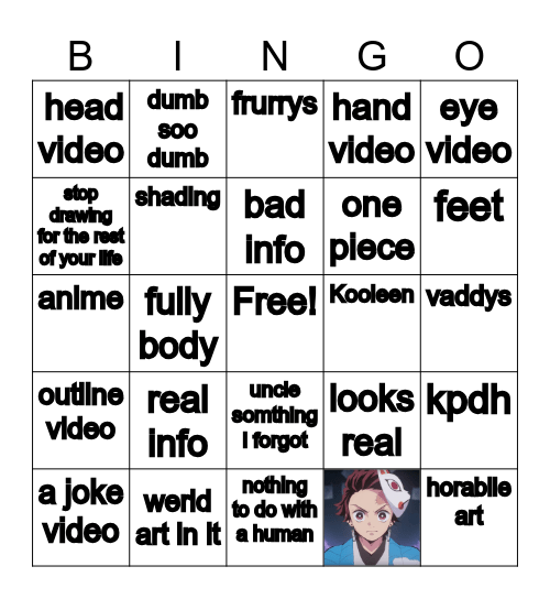 art Bingo Card