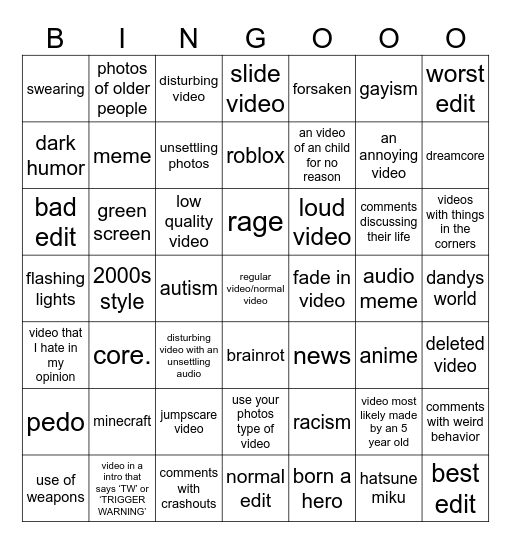capcut bingo Card