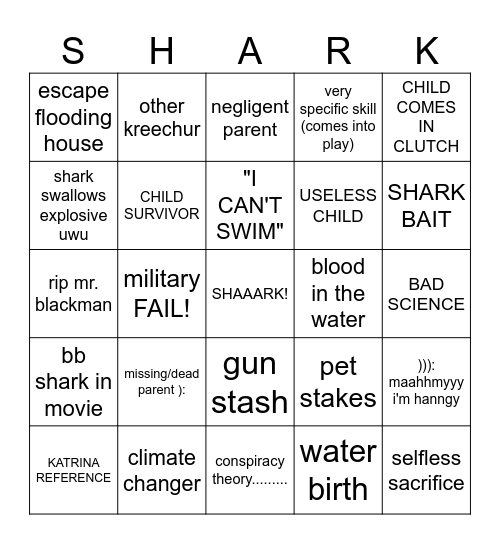 T H R A S H Bingo Card