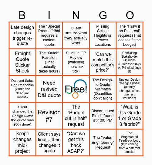 The Revision-ary Bingo Card
