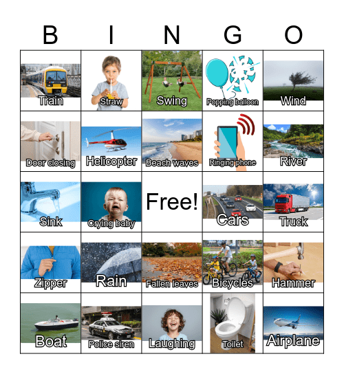 Environmental Sounds Bingo Card