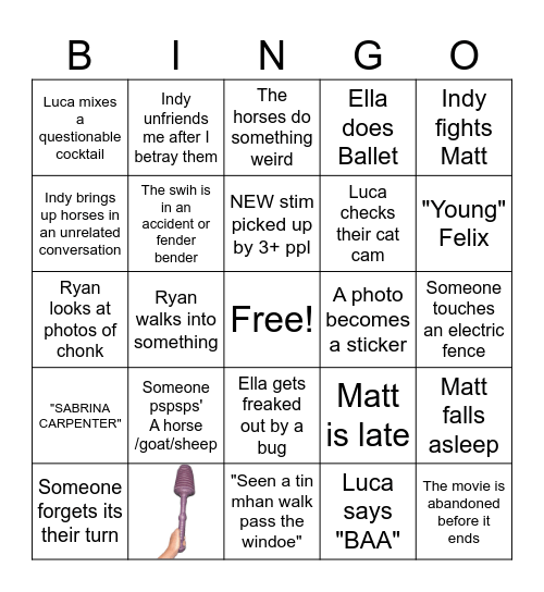 Birthday bingo Card