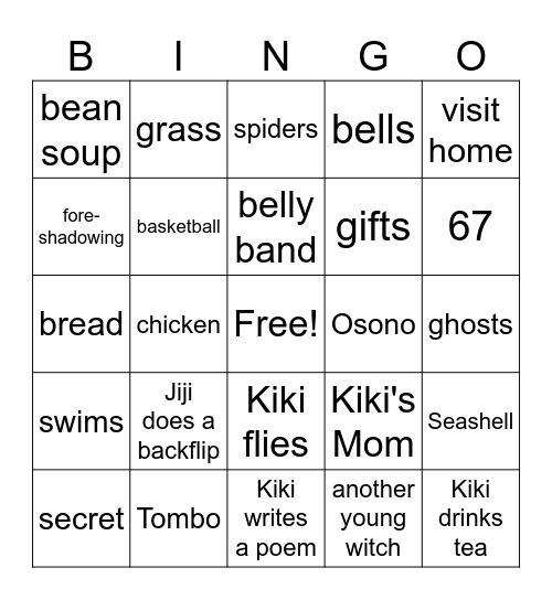 Chapter 11 Bingo Card
