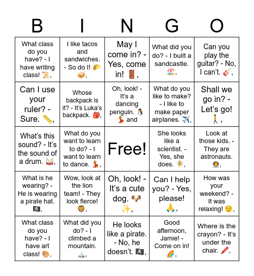 B6 Review 2 Bingo Card