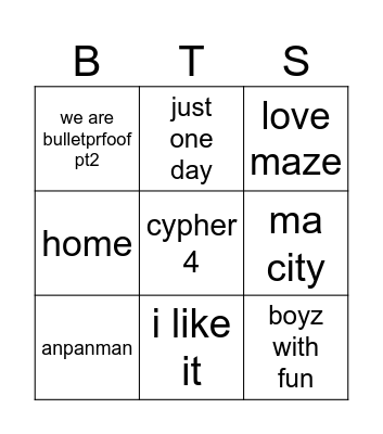 bts en chile 2026 Bingo Card
