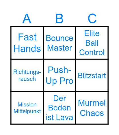 KSG Familienzeit Bingo Card
