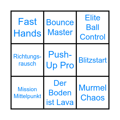 KSG Familienzeit Bingo Card