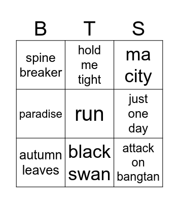 bts en chile 2026 Bingo Card