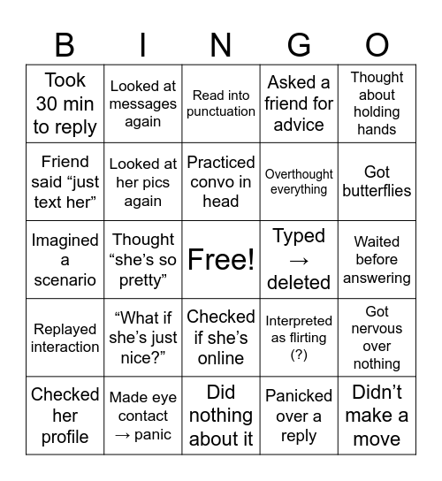 Daily Bingo-Gay panic Bingo Card