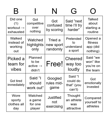Daily Bingo - Sports Bingo Card