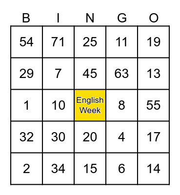 BBB Bingo Card