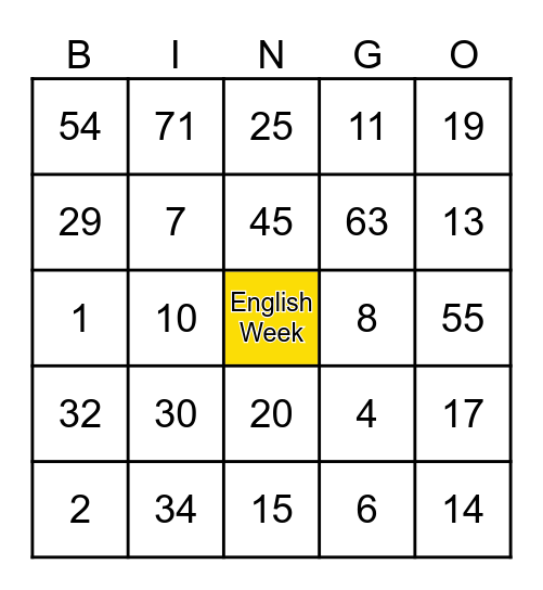 BBB Bingo Card