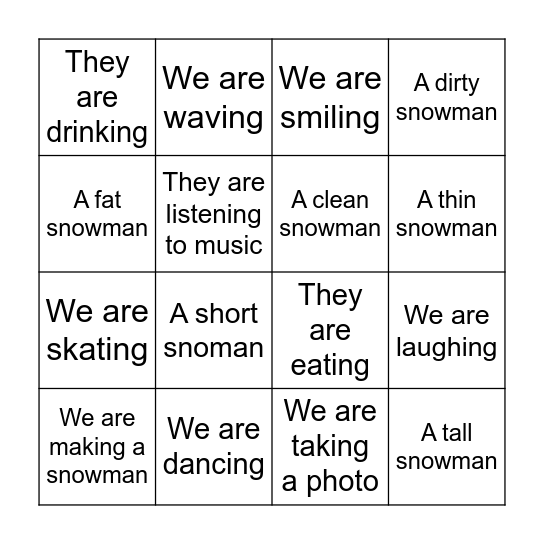 GMF 2 unit 5 Bingo Card