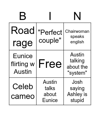 beef Bingo Card