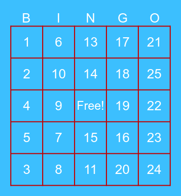 BMCD SAFETY BINGO Card