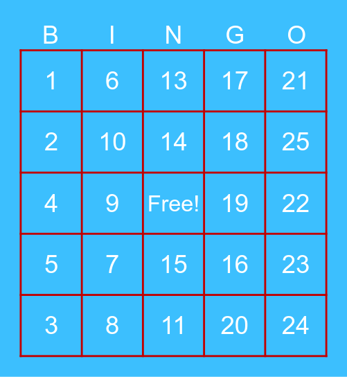 BMCD SAFETY BINGO Card