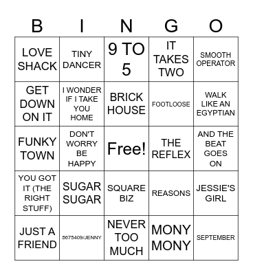 Good Old Bingo Card