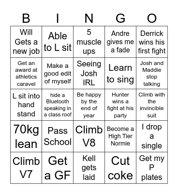 2026 Bingo card Bingo Card