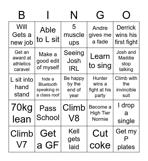 2026 Bingo card Bingo Card