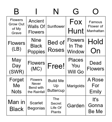 May Day/spring/Children’s Book Week Bingo Card