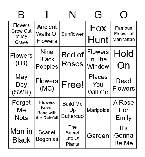 May Day/spring/Children’s Book Week Bingo Card