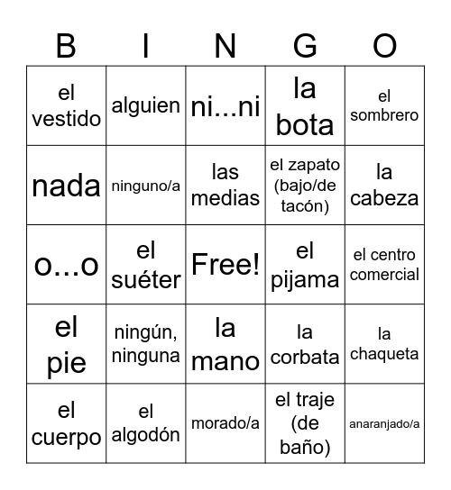 Que Chevere 9A Bingo Card