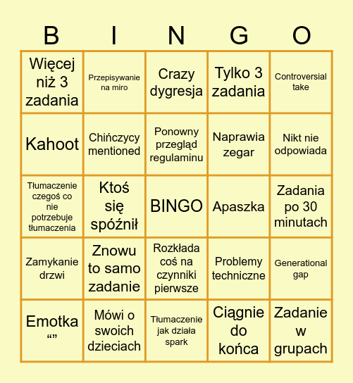 Angielski z Mondrzycką Bingo Card