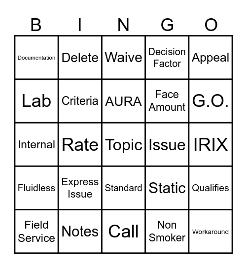 ALIP Release 26.2 Bingo Card