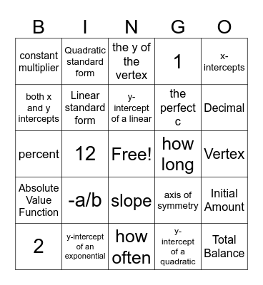 Bingo Reference Bingo Card