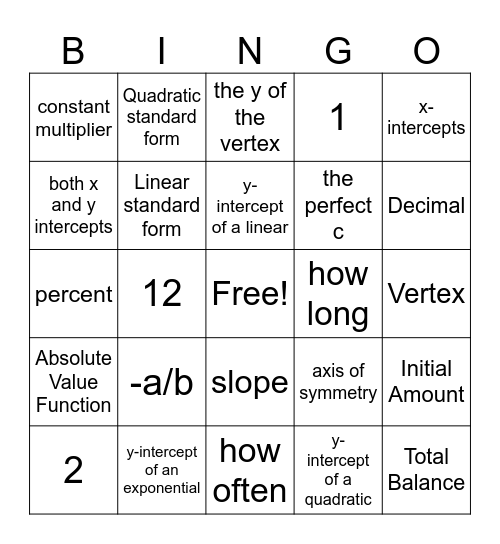 Bingo Reference Bingo Card
