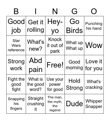 Rob's Bingo Card