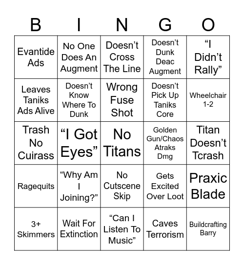 DSC LFG Bingo Card