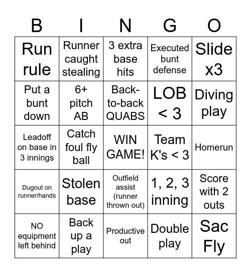 Wood-Ridge SB Bingo Card