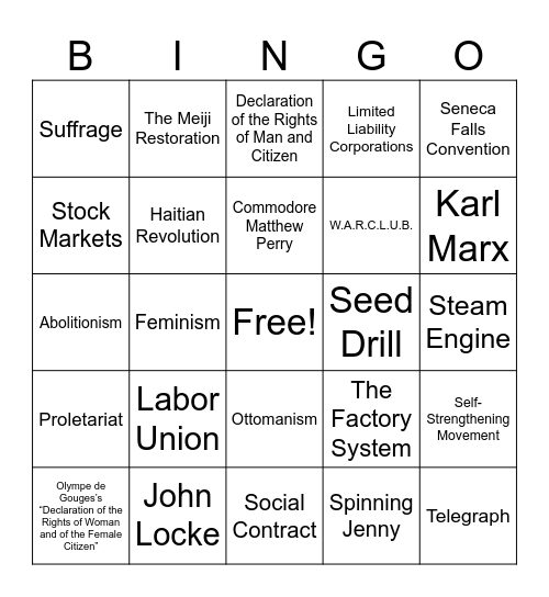 Unit 5-6 BINGO Card