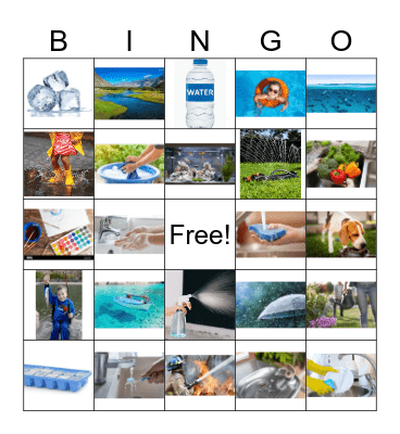 Creative Curriculum Water Unit Bingo Card
