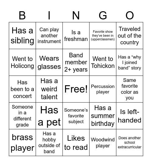 Patriot Bingo! Bingo Card