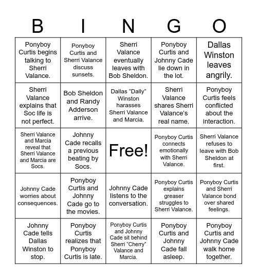 Chapter 2 Bingo Card