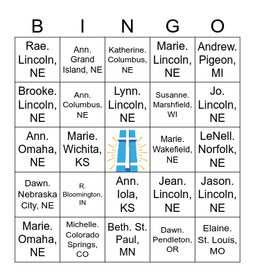 Get to know your teammates... Bingo Card