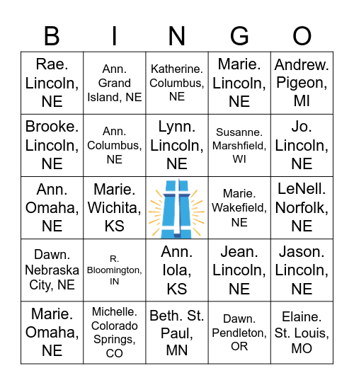 Get to know your teammates... Bingo Card