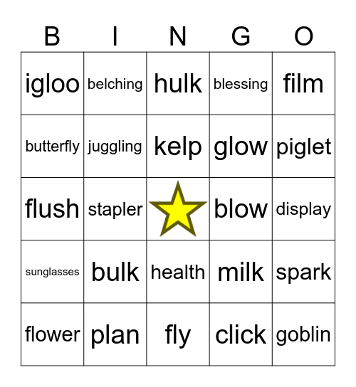 L blends Bingo Card