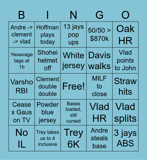 Please win one Bingo Card