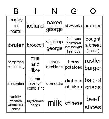 Ann Marie Bingo Card