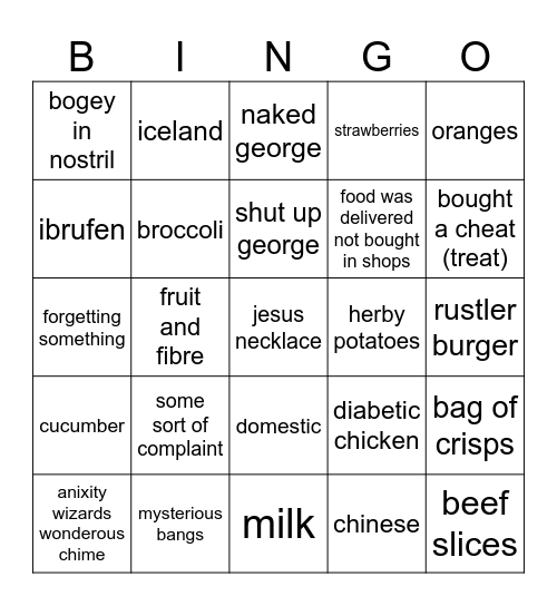 Ann Marie Bingo Card