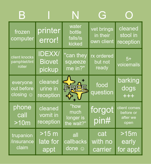 ♡ Reception Bingo ♡ Bingo Card